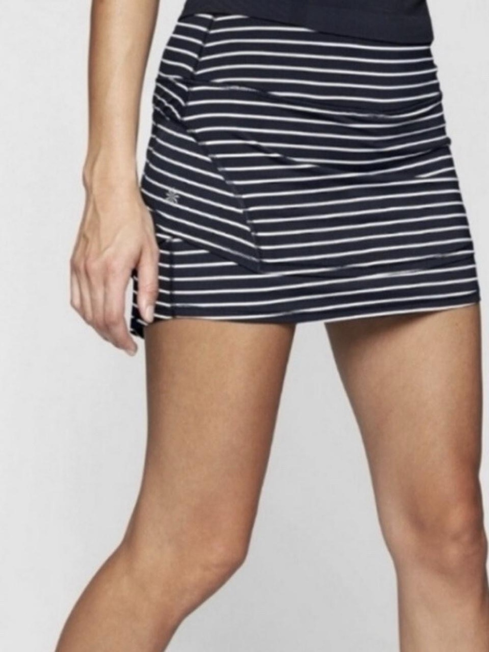 Athleta Navy and White Striped Skort